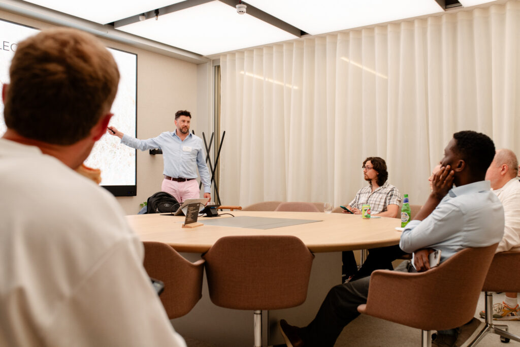 Nick Silvester, Patent Attorney at IP Asset, presenting IP Foundations for Growth Stage Founders at Venture Cafe